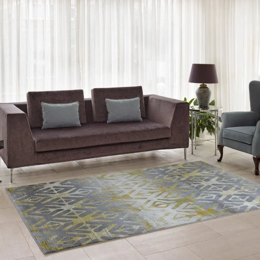 Alfalfa Gold Gray Area Rug -