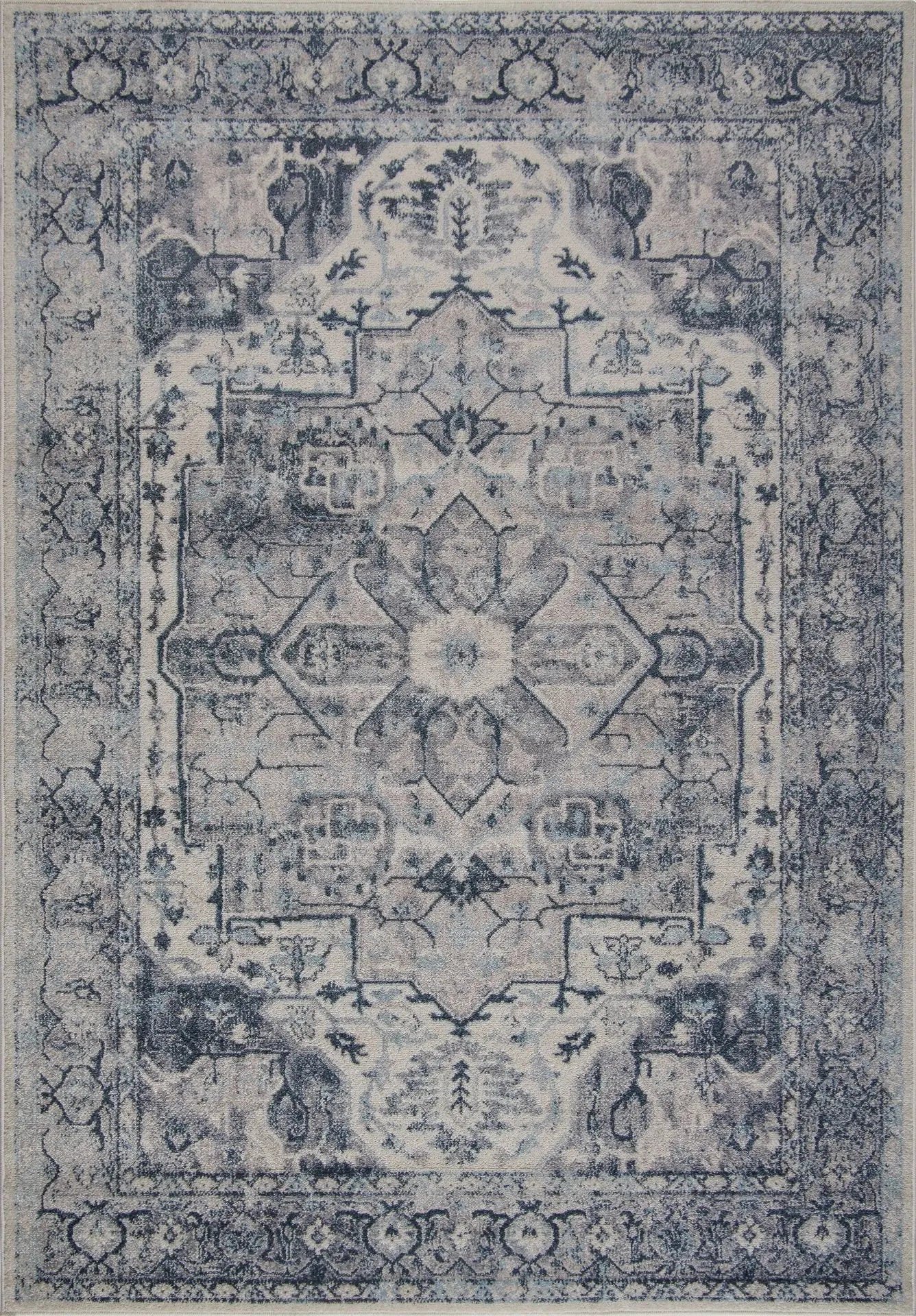 Atlantis Persian Bordered Blue Grey Rug