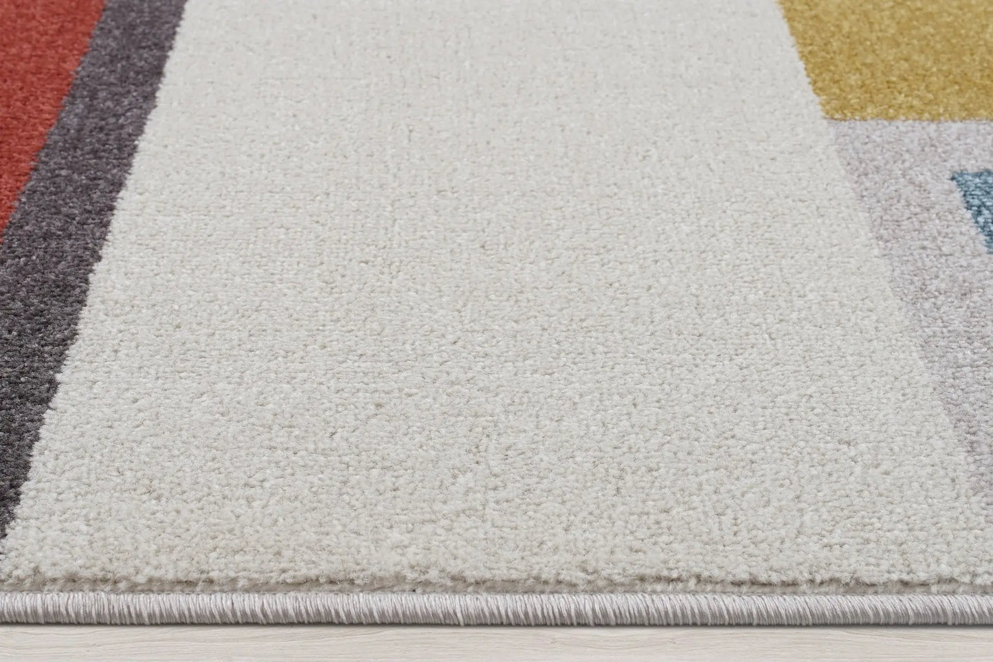 Ayala Bohemian Squares and Multicolor Round Carpet