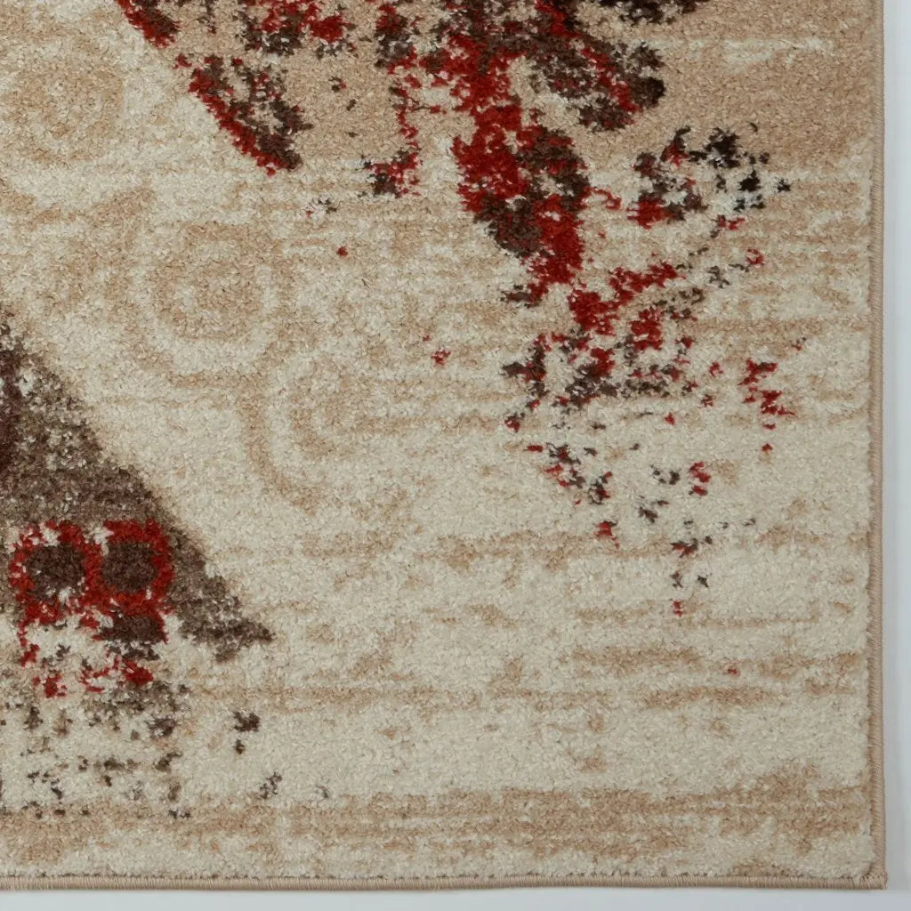 Dixie Caramel Rust Orange Area Rug -