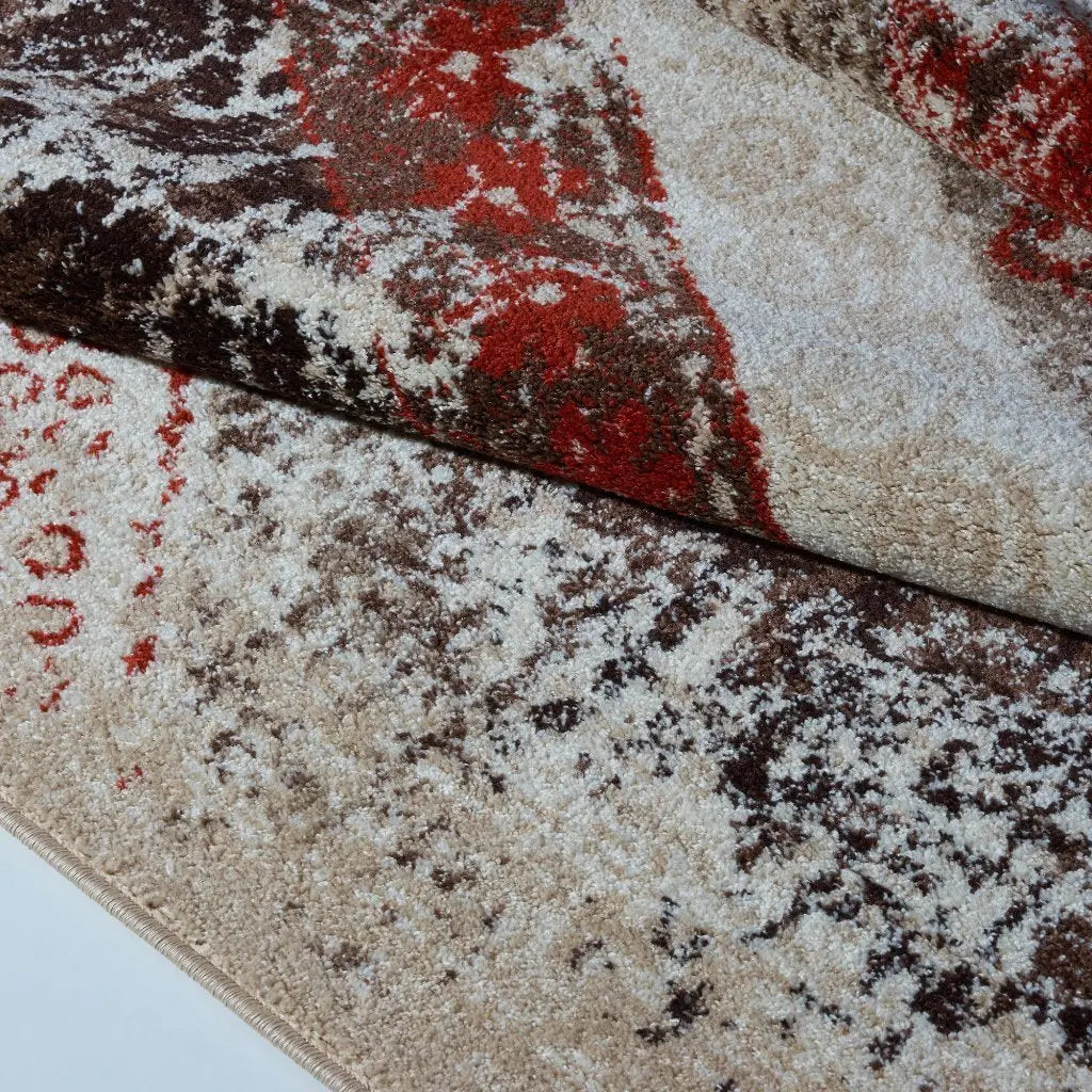 Dixie Caramel Rust Orange Area Rug -
