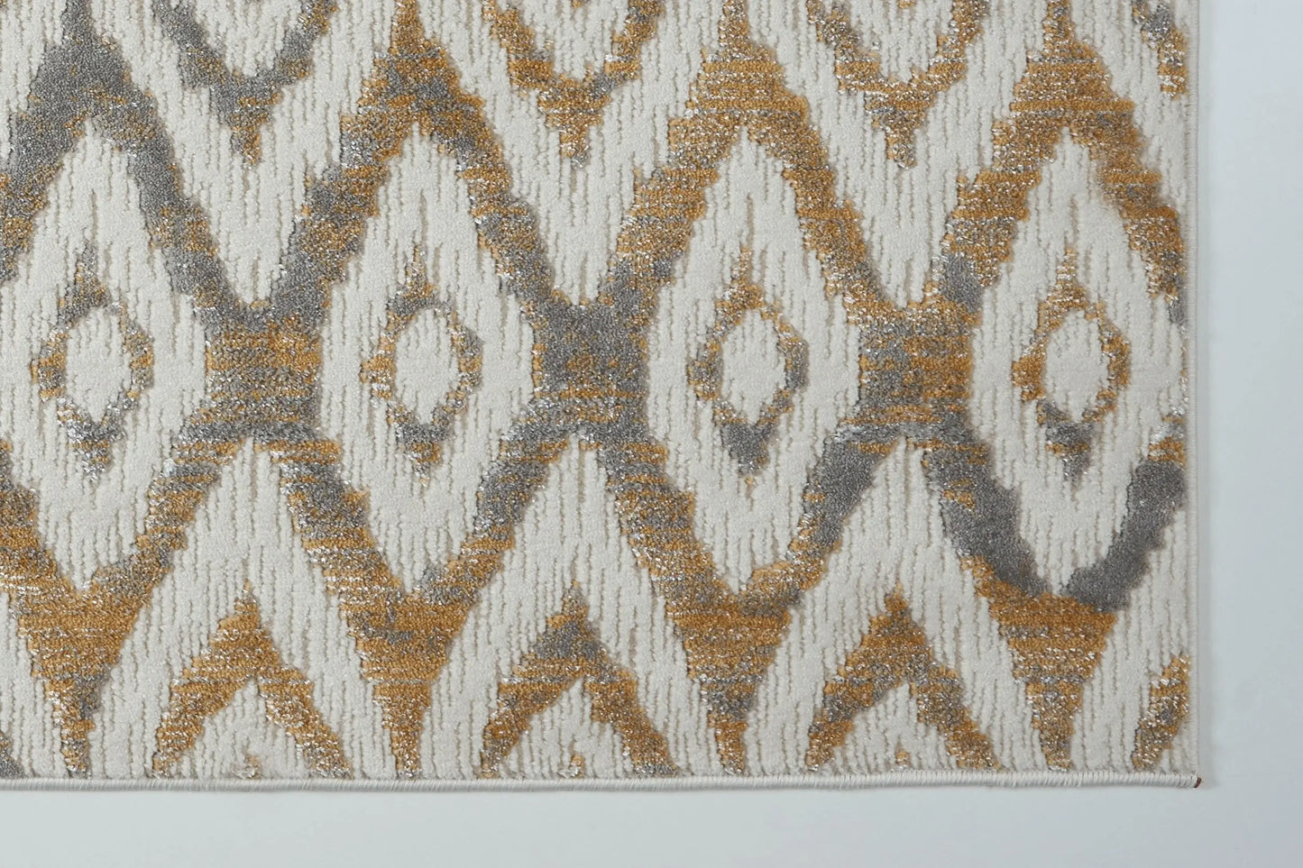 Vega Cream Gray Contemporary Area Rug -