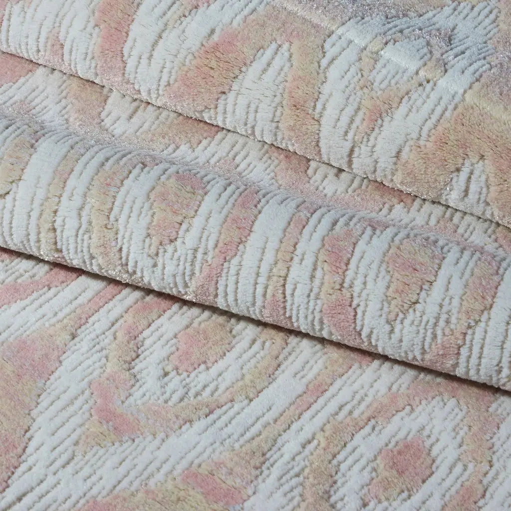 Mercury Cream Baby Pink Area Rug -