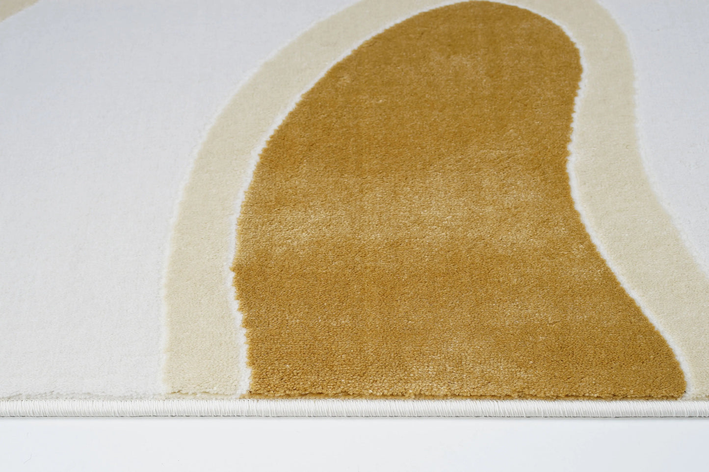 Peach White Abstract Pastel Area Rug - Ladolerugsca