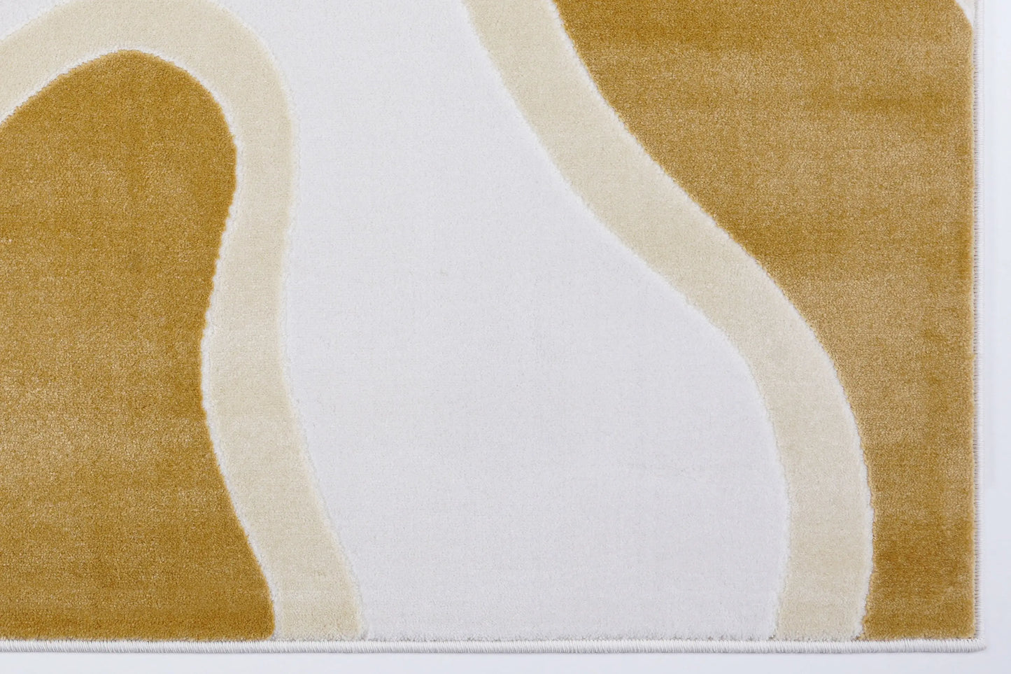 Peach White Abstract Pastel Area Rug - Ladolerugsca