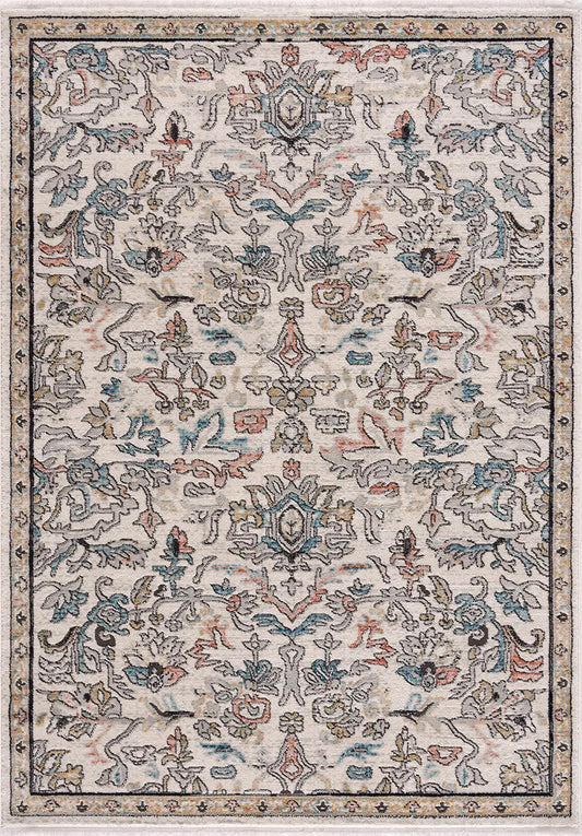 la dole rugs traditional persian oriental paisly ivory grey teal turquoise red orange area rug 2x5, 3x5 Runner Rug, Entry Way, Entrance, Balcony, Bedside, Home Office, Table Top