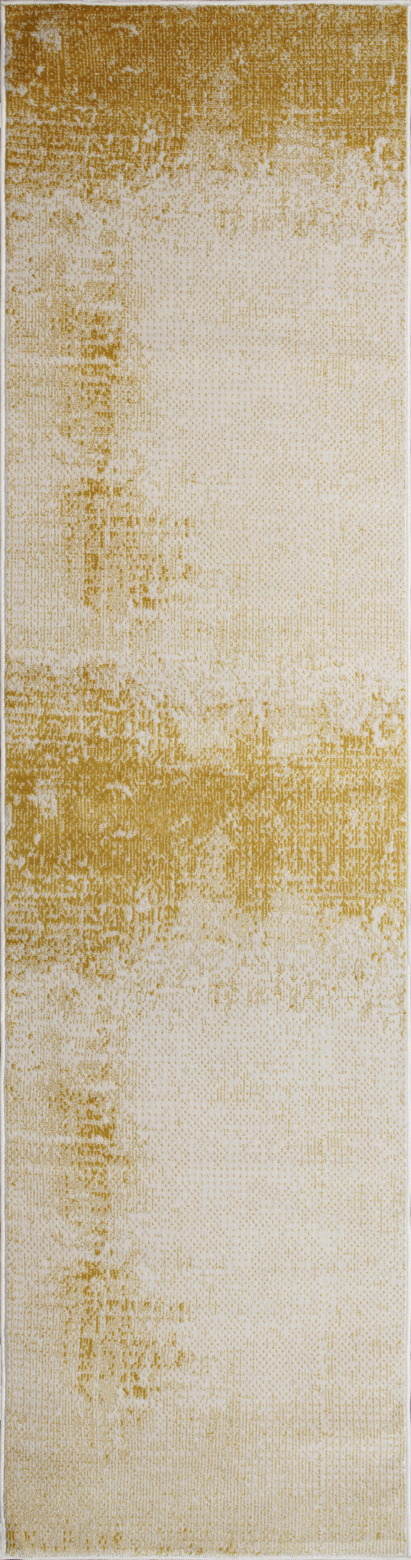 Azra Yellow Mustard Canary Amber Abstract Contemporary Marble Minimal Design Area Rug La Dole Rugs