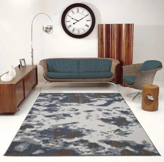 Brampton Ivory Gray Charcoal Area Rug -