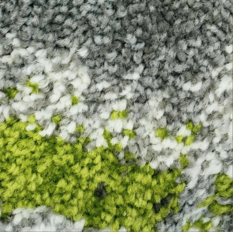 Copper Abstract Area Rug Grey Green -