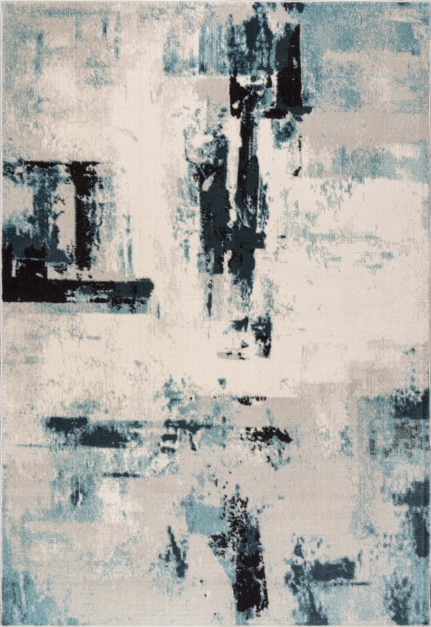 la dole rugs light dark blue beige rustic pattern abstract modern minimalistic area rug 2x5, 3x5 Runner Rug, Entry Way, Entrance, Balcony, Bedside, Home Office, Table Top