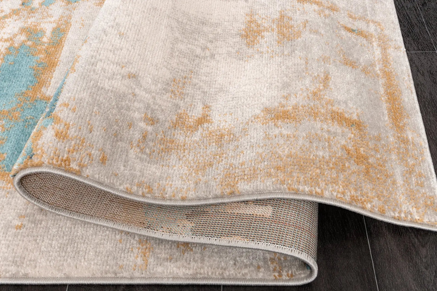 la dole rugs light dark orange turquoise beige rustic pattern abstract modern minimalistic area rug 5x7, 5x8 ft Contemporary, Living Room Carpet, Bedroom, Home Office