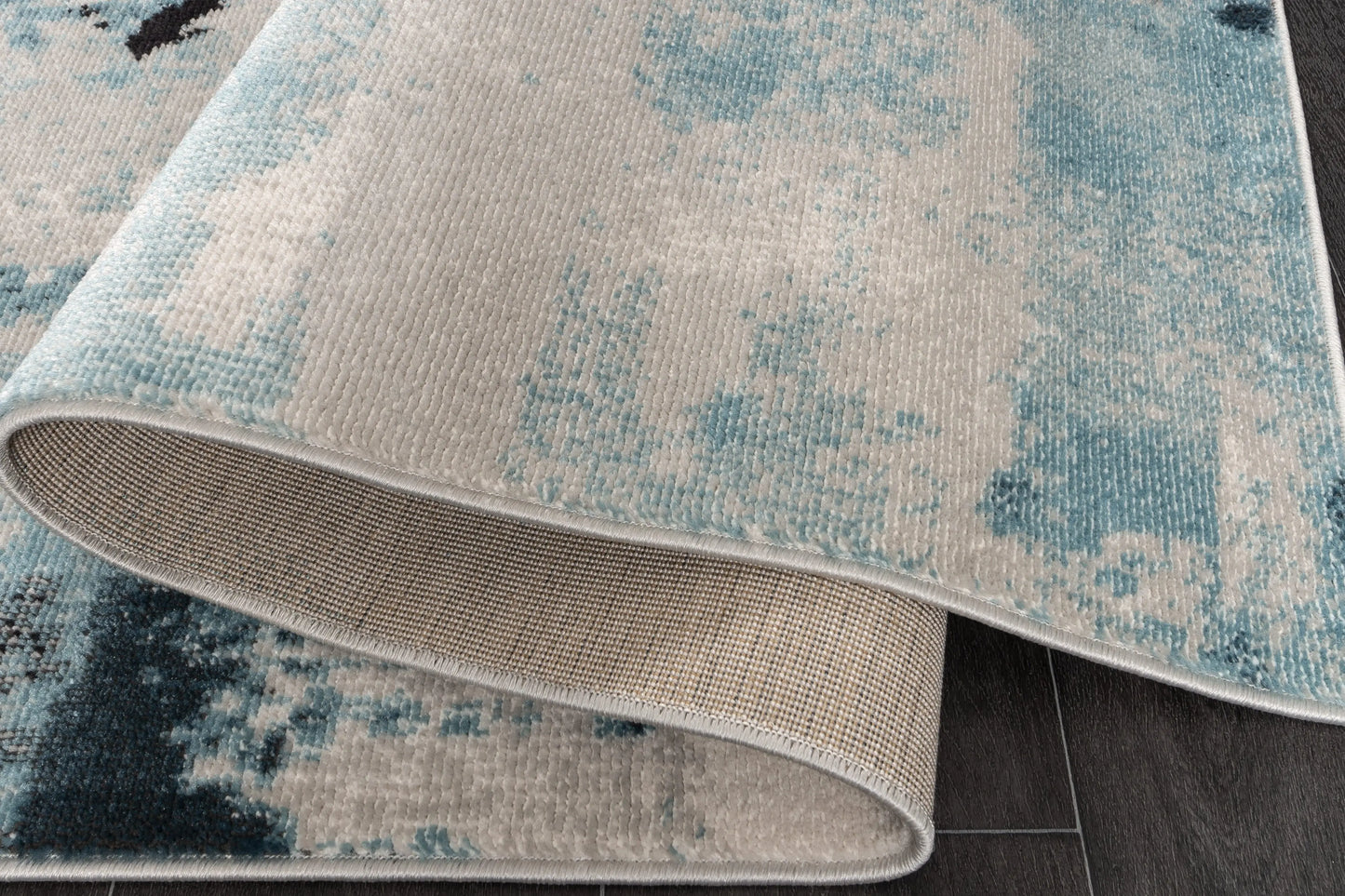 la dole rugs light dark blue beige rustic pattern abstract modern minimalistic area rug 4x6, 4x5 ft Small Carpet, Home Office, Living Room, Bedroom