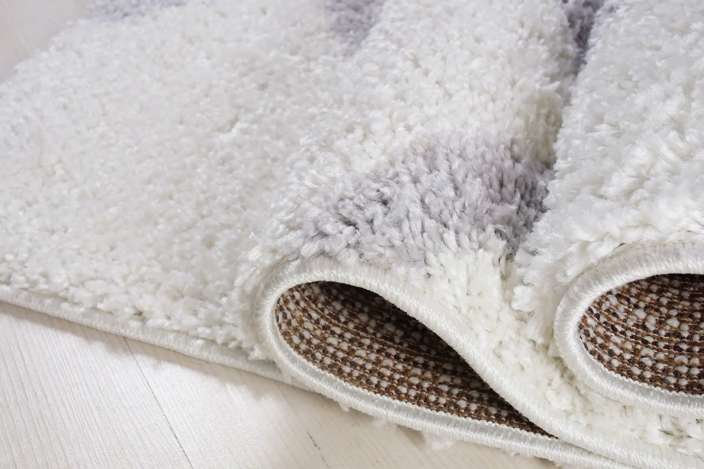 ladole rugs shaggy tangier turkish smooth soft made by machine indoor small mat doormat rug in white light gray 110 x 211 57cm x 90cm 4x6, 4x5 ft Small Carpet, Home Office, Living Room, Bedroom