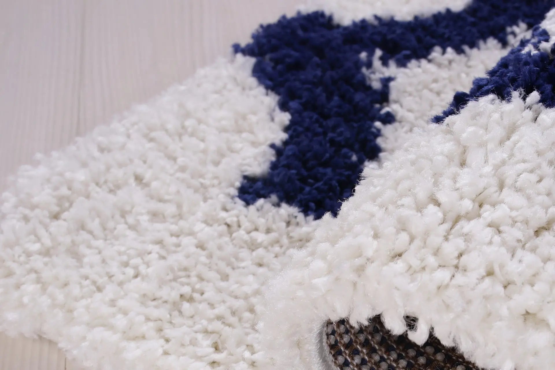 ladole rugs grant shaggy fes made in europe beautiful abstract polypropylene small mat doormat rug in dark blue white 110 x 211 57cm x 90cm 2x8, 3x10, 2x10 ft Long Runner Rug, Hallway, Balcony, Entry Way, Kitchen, Stairs