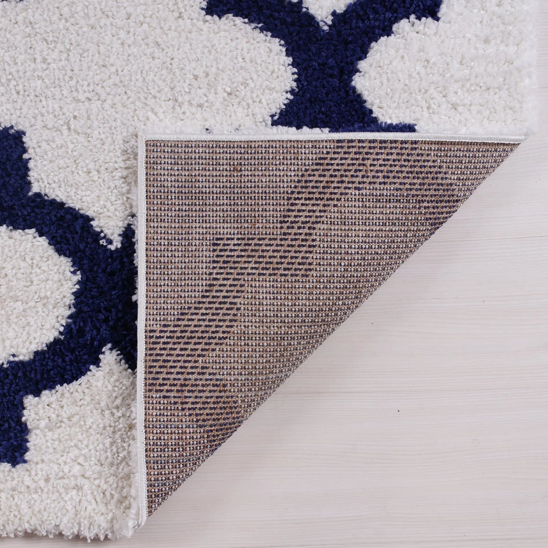 ladole rugs grant shaggy fes made in europe beautiful abstract polypropylene small mat doormat rug in dark blue white 110 x 211 57cm x 90cm 6x8, 6x9 ft Living Room, Bedroom, Dining Area, Kitchen Carpet