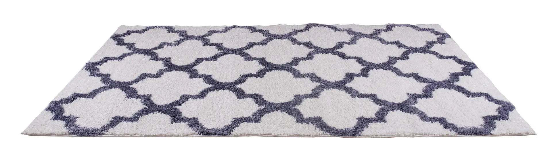 ladole rugs shaggy moroccan trellis fes polypropylene area rug carpet white dark gray 4x6 311 x 57 120cm x 170cm 2x8, 3x10, 2x10 ft Long Runner Rug, Hallway, Balcony, Entry Way, Kitchen, Stairs