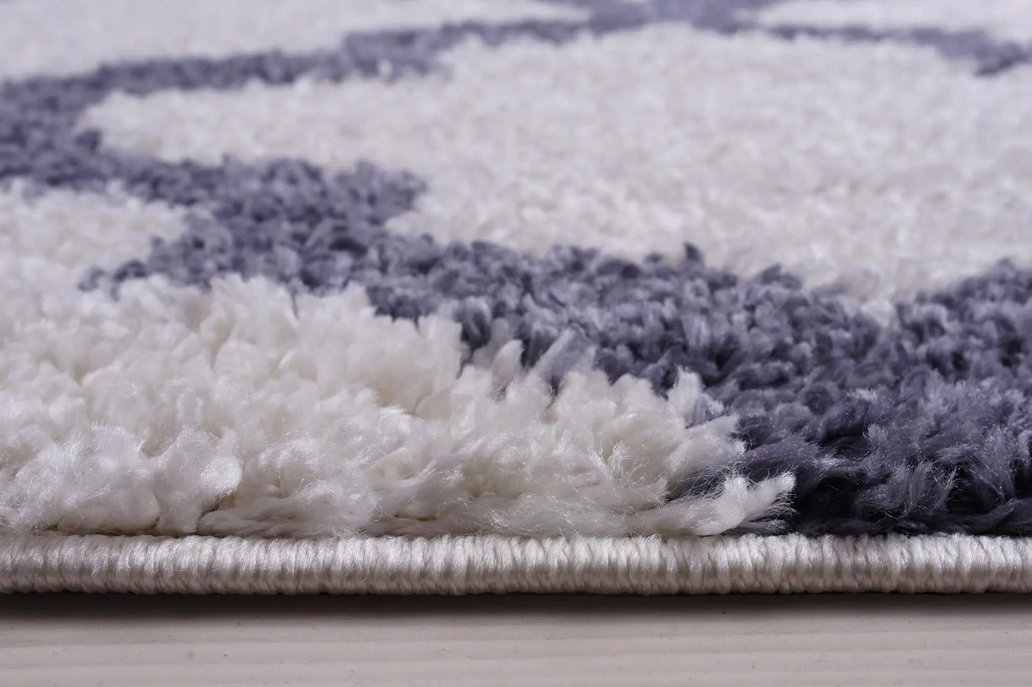 ladole rugs shaggy moroccan trellis fes polypropylene area rug carpet white dark gray 4x6 311 x 57 120cm x 170cm 5x7, 5x8 ft Contemporary, Living Room Carpet, Bedroom, Home Office