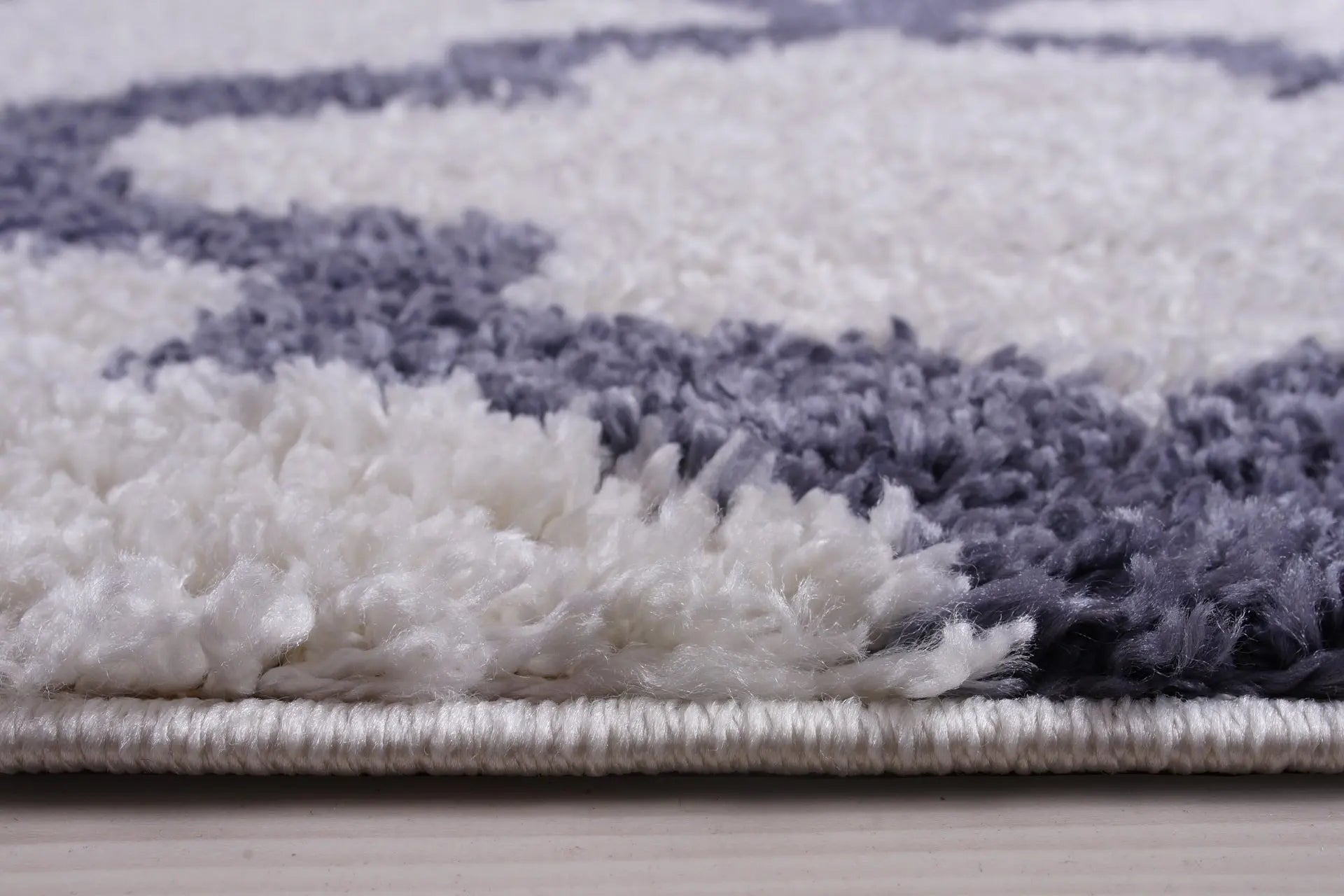 ladole rugs shaggy moroccan trellis fes polypropylene area rug carpet white dark gray 4x6 311 x 57 120cm x 170cm 5x7, 5x8 ft Contemporary, Living Room Carpet, Bedroom, Home Office