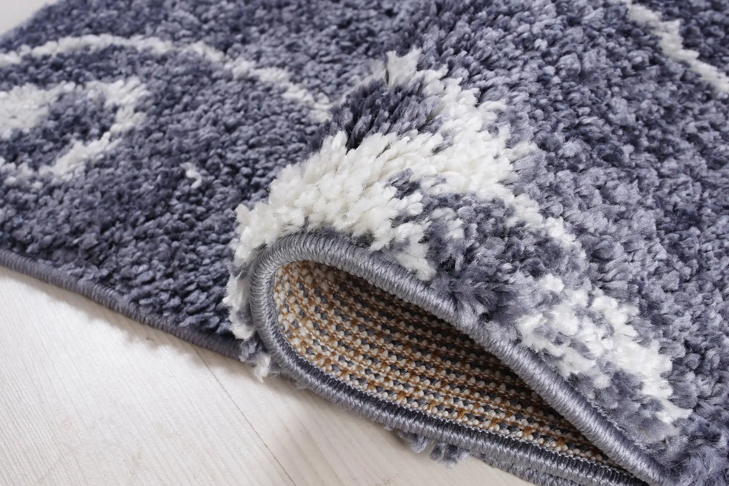 ladole rugs shaggy rabat abstract pattern sustainable spirals style indoor small mat doormat rug in dark gray white 110 x 211 57cm x 90cm 2x8, 3x10, 2x10 ft Long Runner Rug, Hallway, Balcony, Entry Way, Kitchen, Stairs