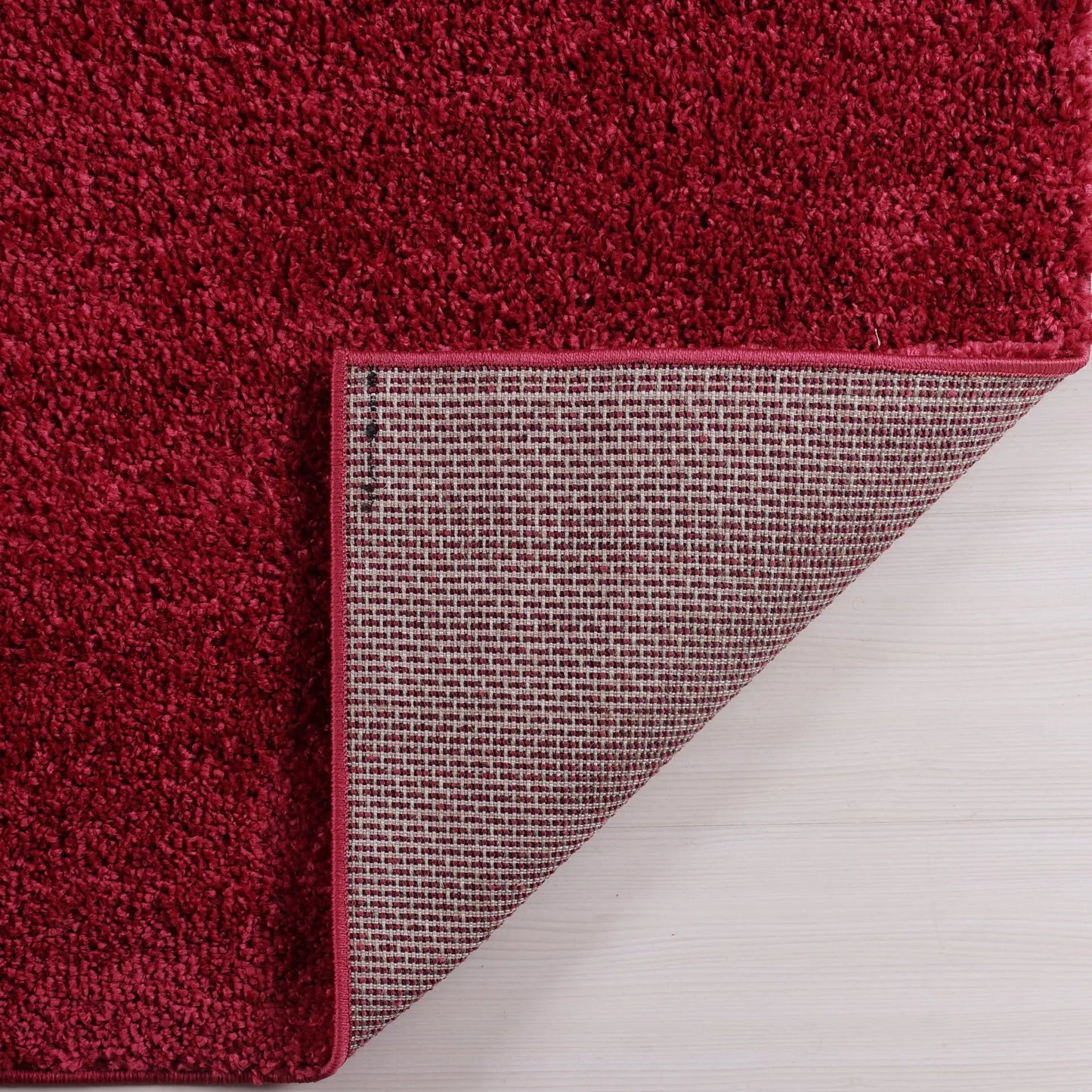 ladole rugs solid rose red shaggy meknes durable medium pile indoor area rug carpet 8x11 710 x 105 240cm x 320cm 4x6, 4x5 ft Small Carpet, Home Office, Living Room, Bedroom