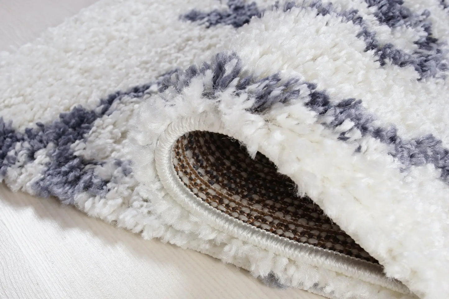 ladole rugs shaggy rabat abstract pattern sustainable spirals style indoor small mat doormat rug in white dark gray 110 x 211 57cm x 90cm 5x7, 5x8 ft Contemporary, Living Room Carpet, Bedroom, Home Office