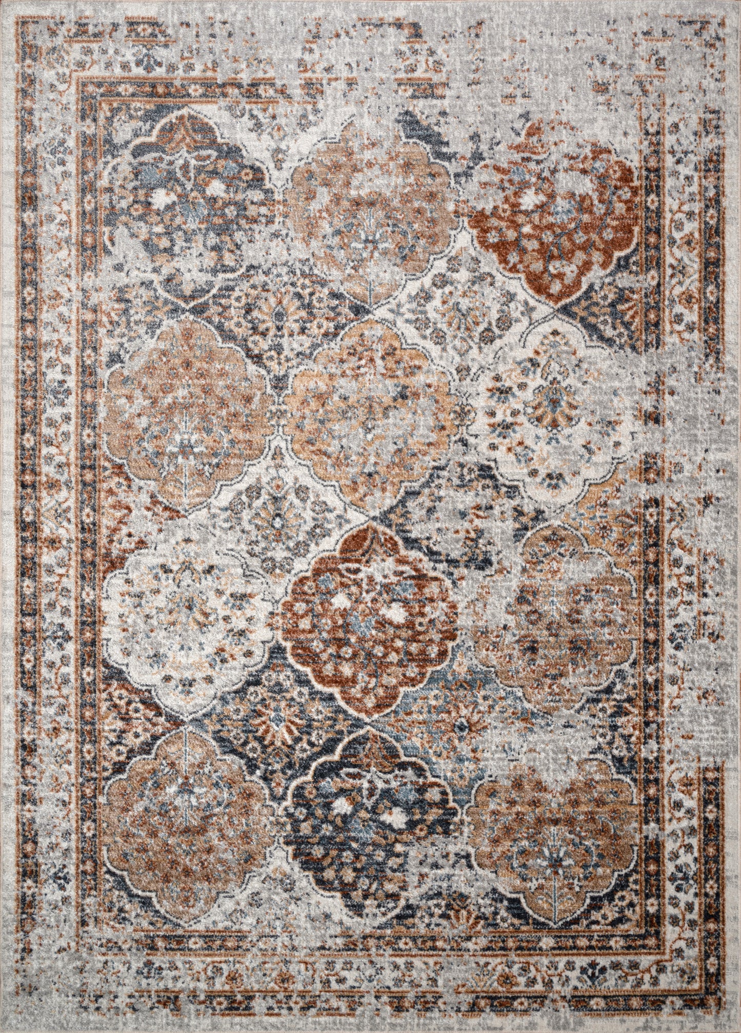 blue brown machine washable boho traditional area rug for living room bedroom 2x5, 3x5 Runner Rug, Entry Way, Entrance, Balcony, Bedside, Home Office, Table Top