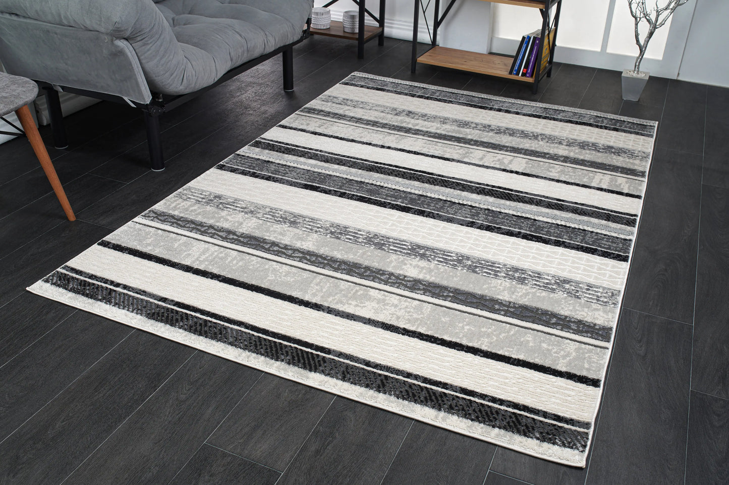 lucas dark light grey modern contemporary area rug 2x8, 3x10, 2x10 ft Long Runner Rug, Hallway, Balcony, Entry Way, Kitchen, Stairs