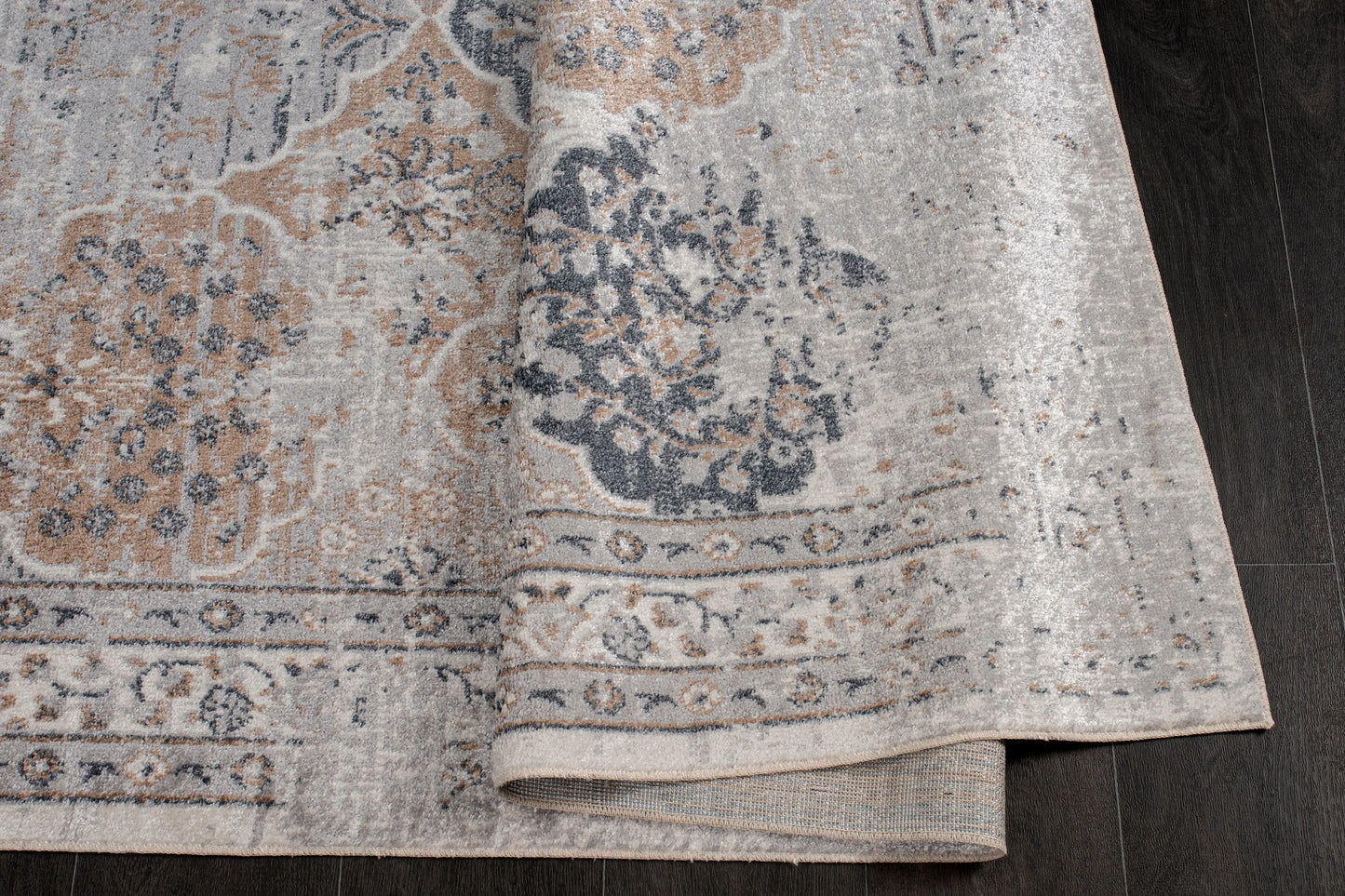 blue ivory brown machine washable boho traditional area rug for living room bedroom 2x8, 3x10, 2x10 ft Long Runner Rug, Hallway, Balcony, Entry Way, Kitchen, Stairs