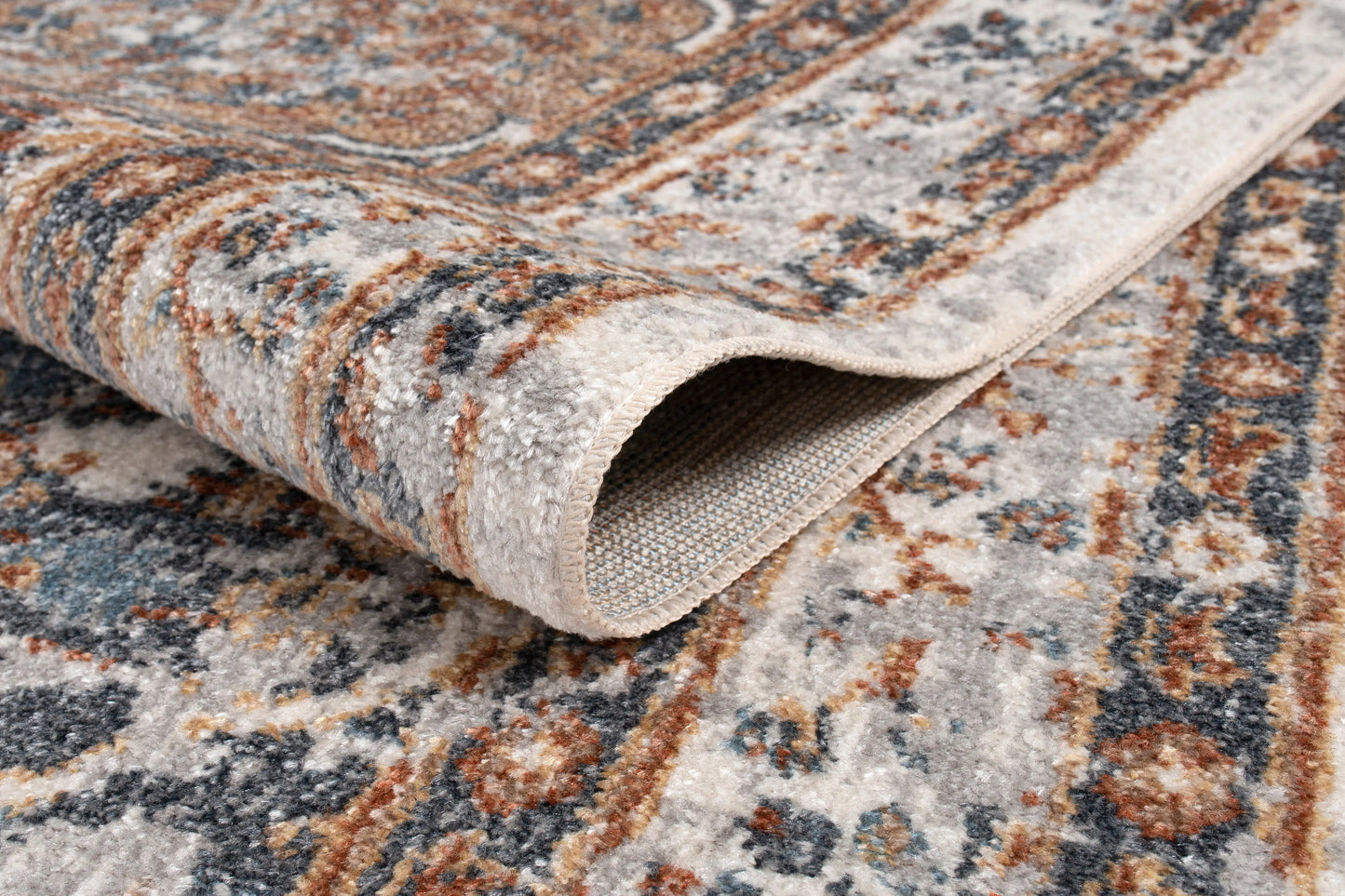 blue brown machine washable boho traditional area rug for living room bedroom 4x6, 4x5 ft Small Carpet, Home Office, Living Room, Bedroom