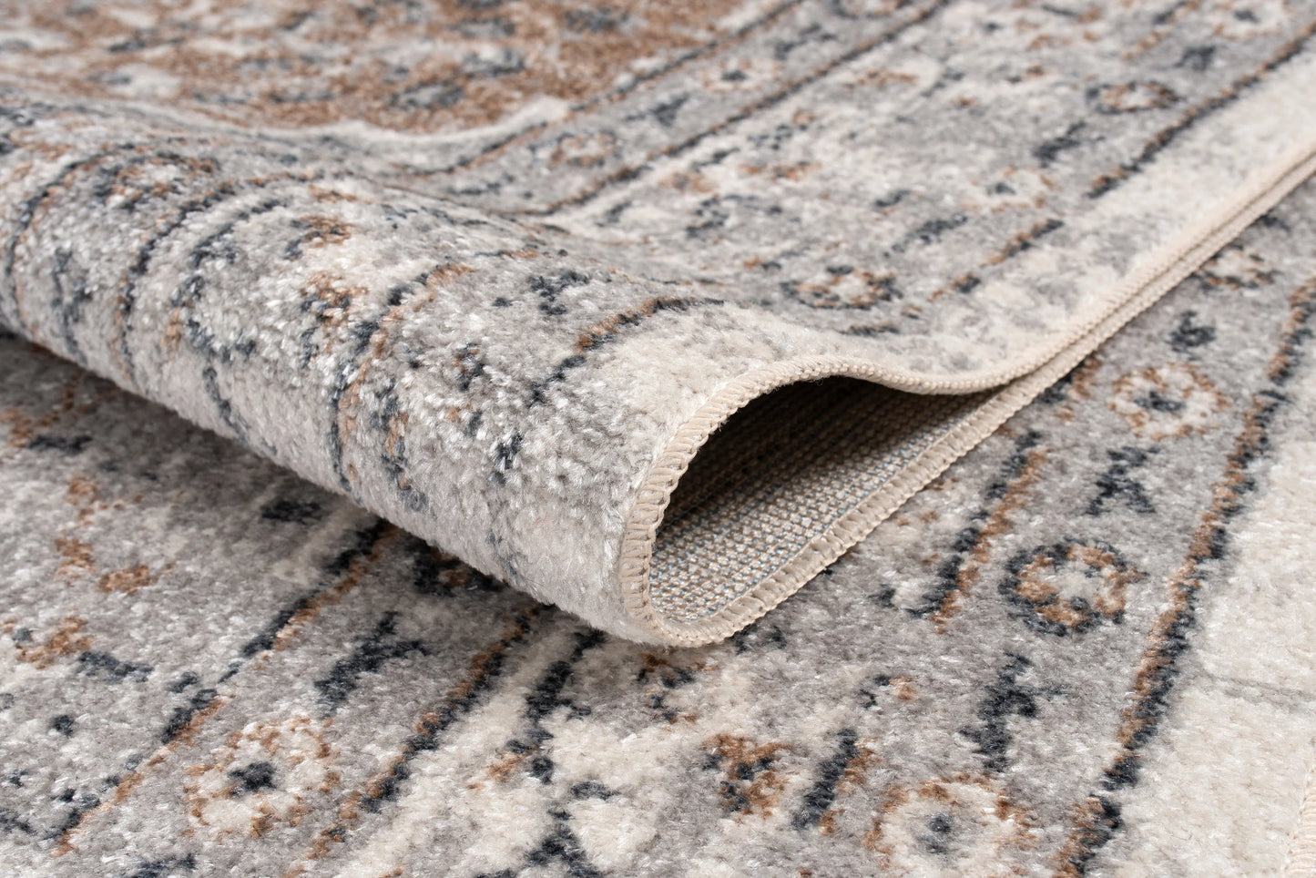 blue ivory brown machine washable boho traditional area rug for living room bedroom 4x6, 4x5 ft Small Carpet, Home Office, Living Room, Bedroom