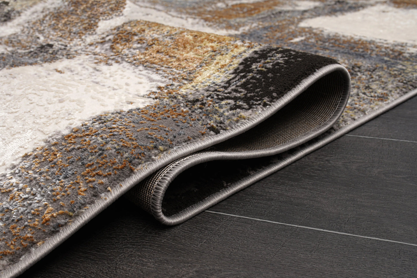 cream copper gold grey metalic rustic abstract patches pattern area rug 4x6, 4x5 ft Small Carpet, Home Office, Living Room, Bedroom