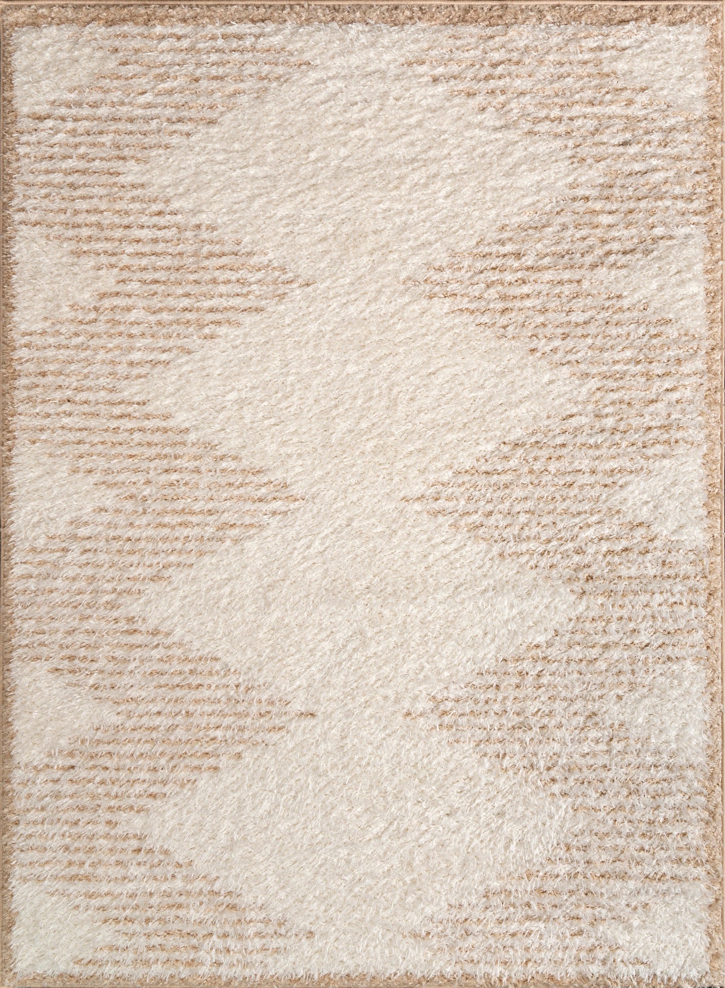 cream beige abstract fluffy thick shaggy area rug for living room bedroom 2x5, 3x5 Runner Rug, Entry Way, Entrance, Balcony, Bedside, Home Office, Table Top
