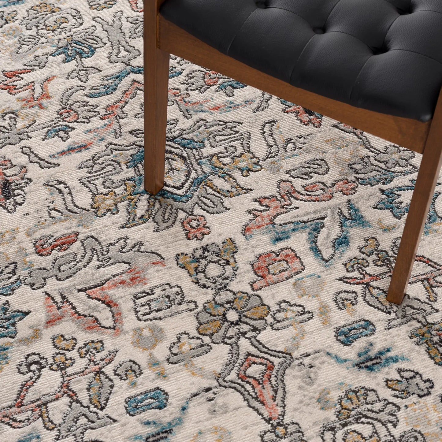 la dole rugs traditional persian oriental paisly ivory grey teal turquoise red orange area rug 4x6, 4x5 ft Small Carpet, Home Office, Living Room, Bedroom