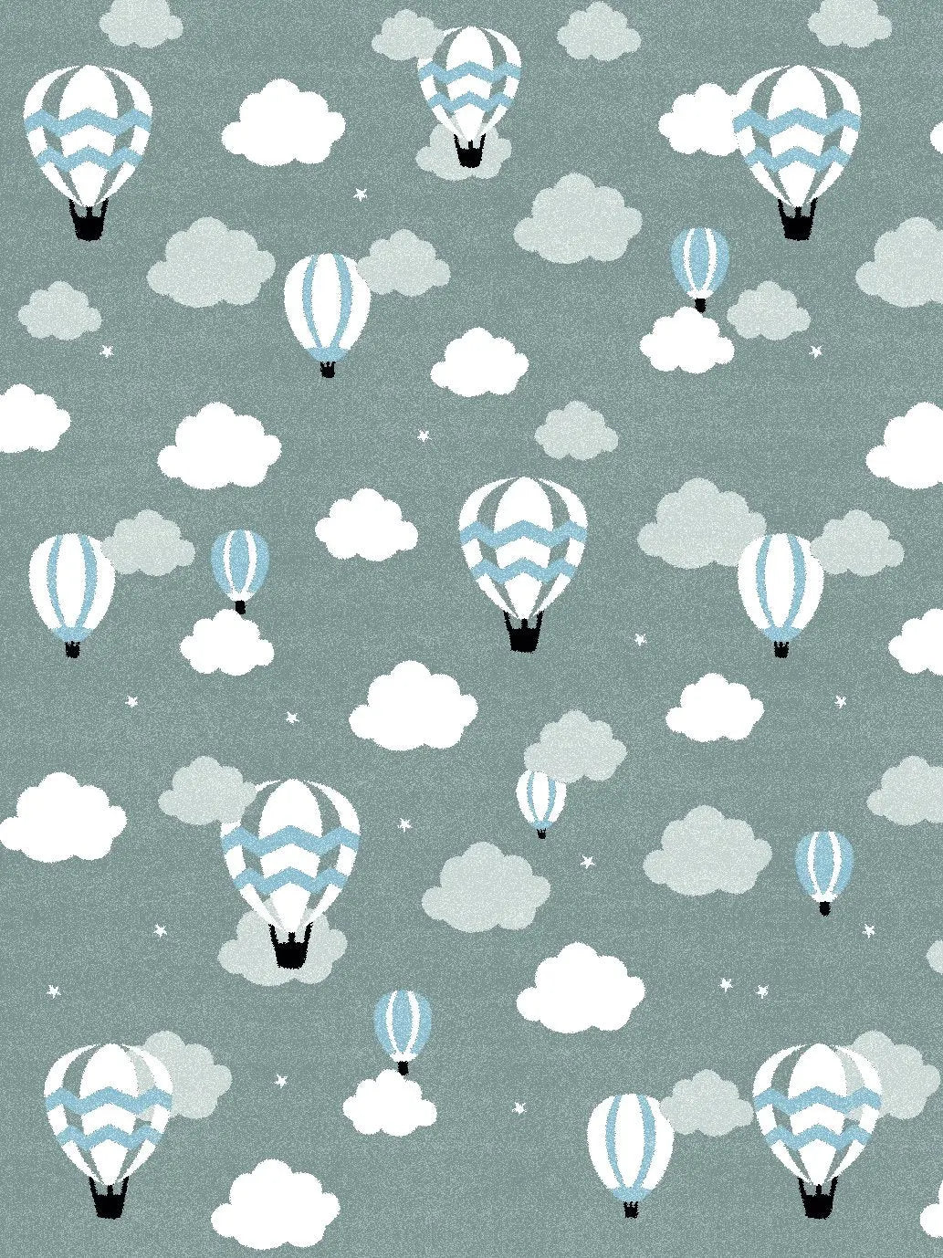 kids baloon grey and blue flat pile area rug 5x7, 5x8 ft Contemporary, Living Room Carpet, Bedroom, Home Office