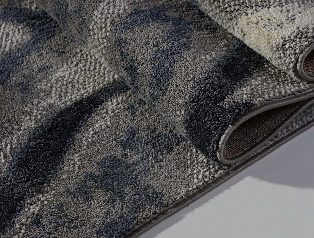 Etobicoke Gray Cream Abstract Diamond Area Rug -