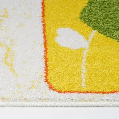 Multi Cream Rectangles Kids Area Rug - Ladolerugsca