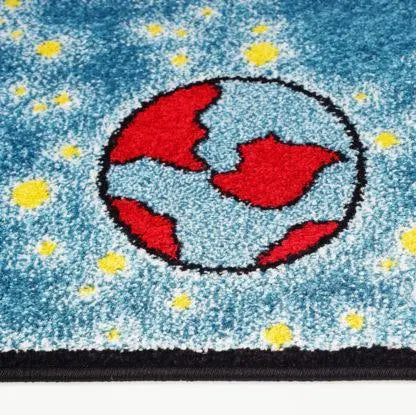 Blue Yellow Universe Area Rug - Ladolerugsca