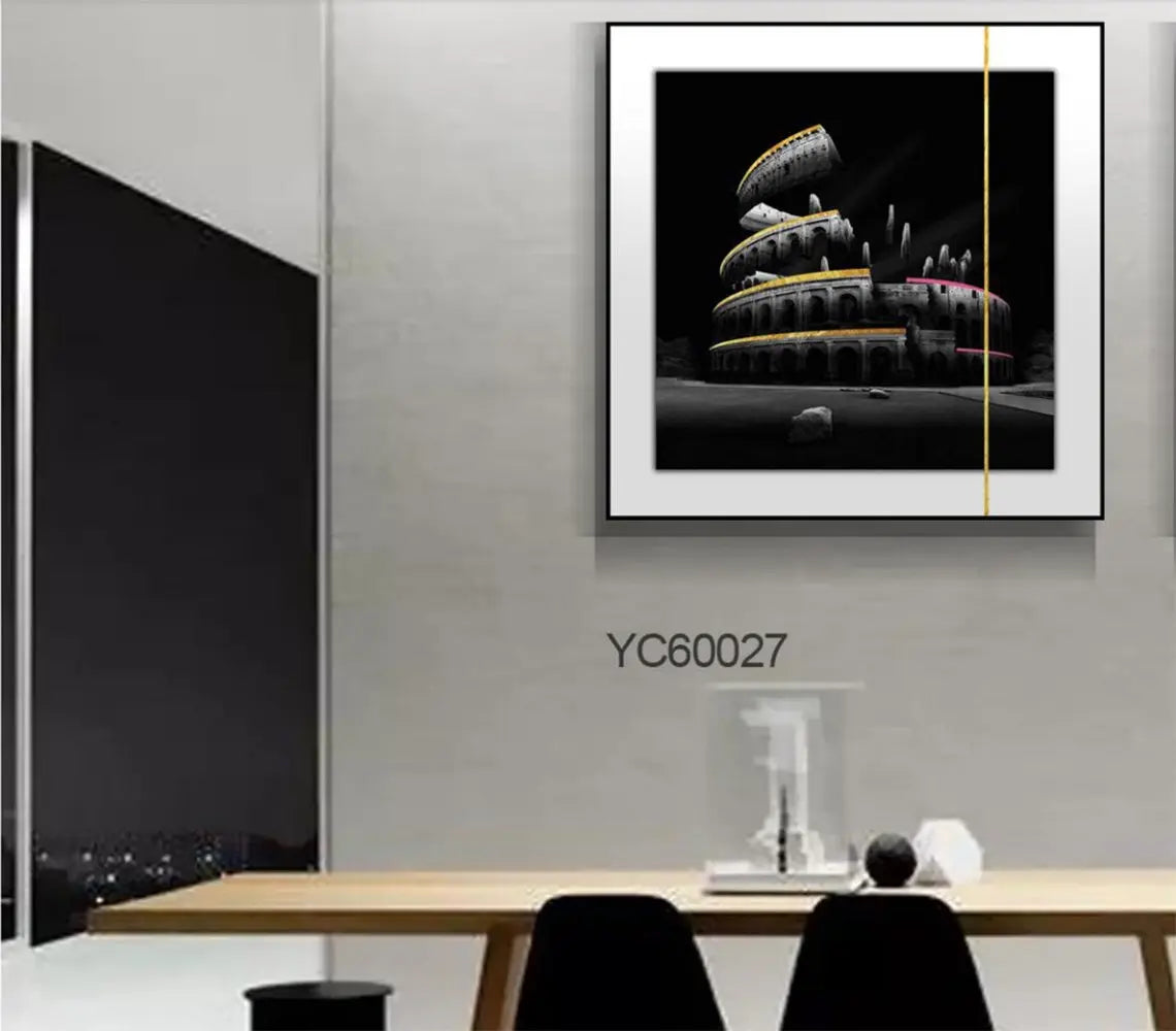 Ladole Abstract Canvas Art Building Blocks Modern Wall Decor