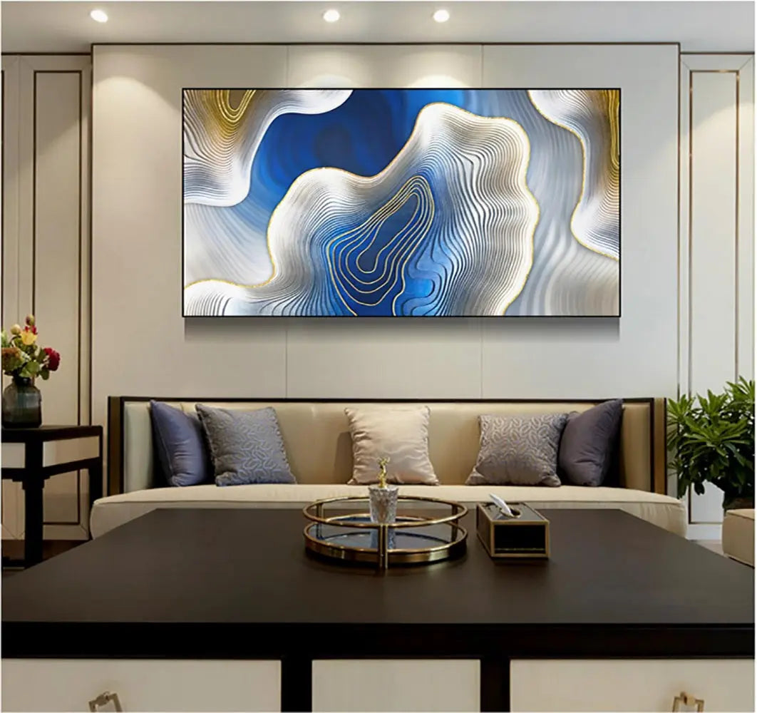 Ladole Abstract Canvas Wall Art Seashore Framed Painting Prints