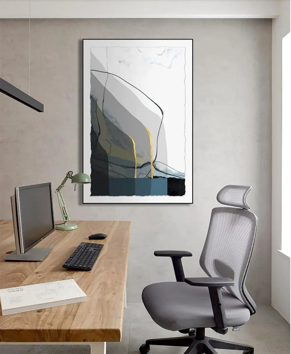 Ladole Canvas Black and White Framed Art Wall Décor