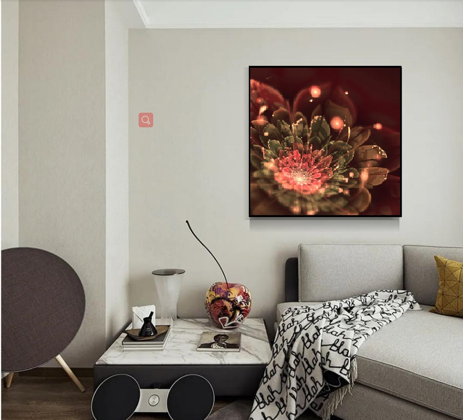 Ladole Canvas Modern Pink Flower Wall Art Framed Nature Photography