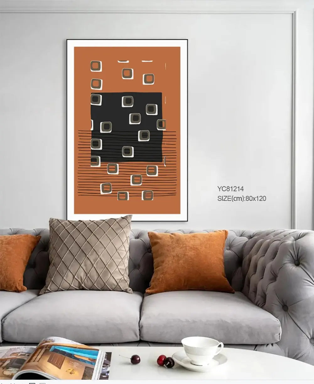 Ladole Modern Decor Abstract Canvas Art Framed