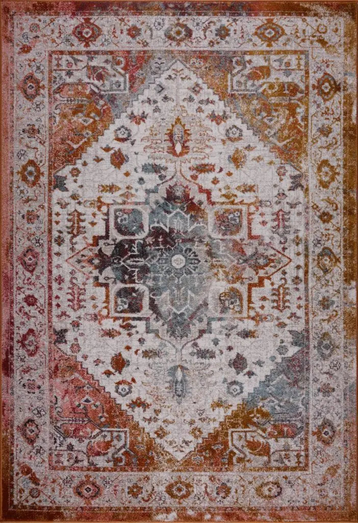 Ladole Rugs Modena Traditional Design Turkish Machine Made Brown Area Rug
