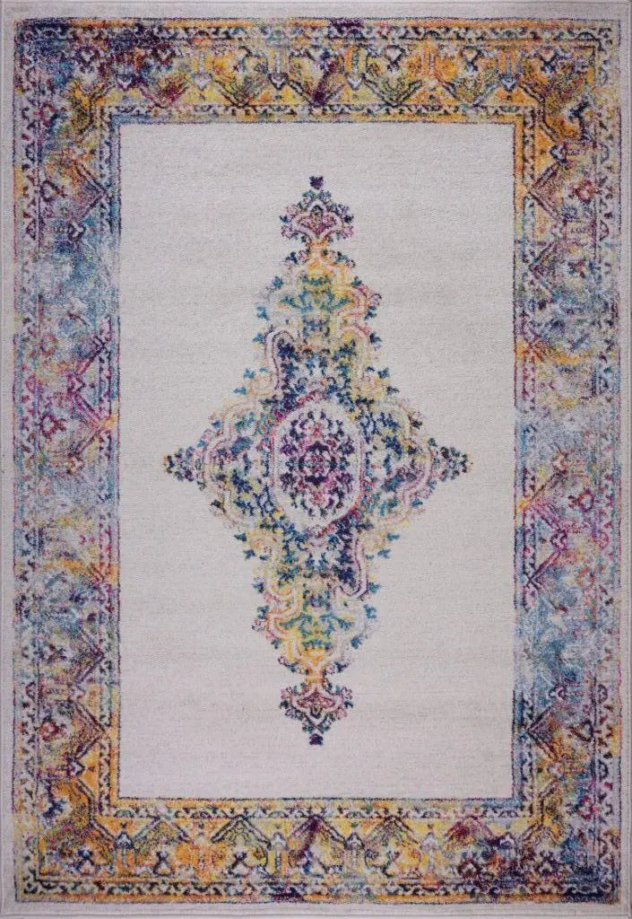 Ladole Rugs Saba Traditional Style Runner Area Rug in Cream