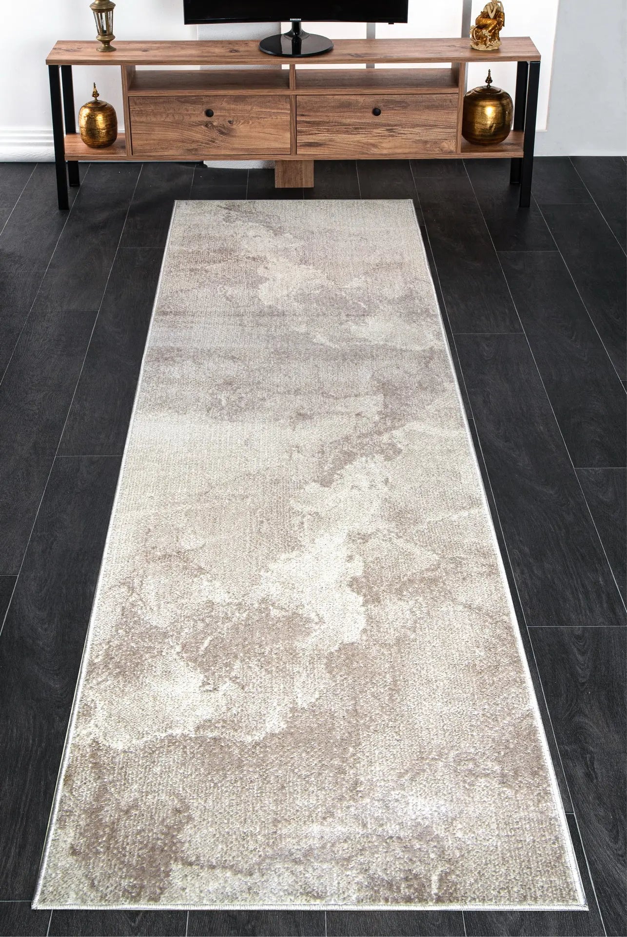 Logan Cream Beige Contemporary Rustic Area Rug