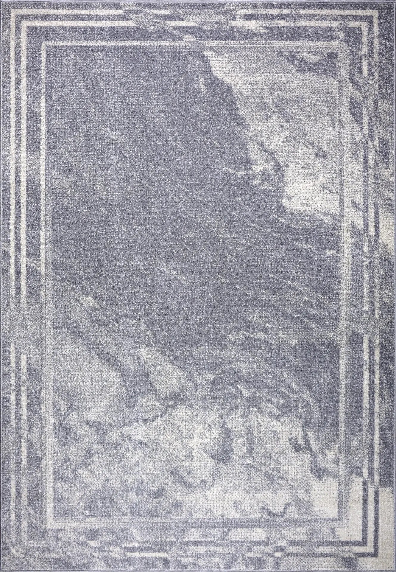 Logan Grey Rustic Marble Design Contemporary Area Rug