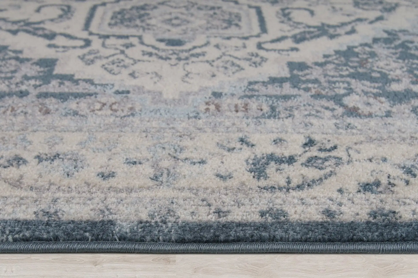 Lux Cotto Blue Persian Cream Area Rug