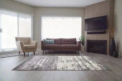 Mississauga Grey Cream Area Rug - Ladolerugsca