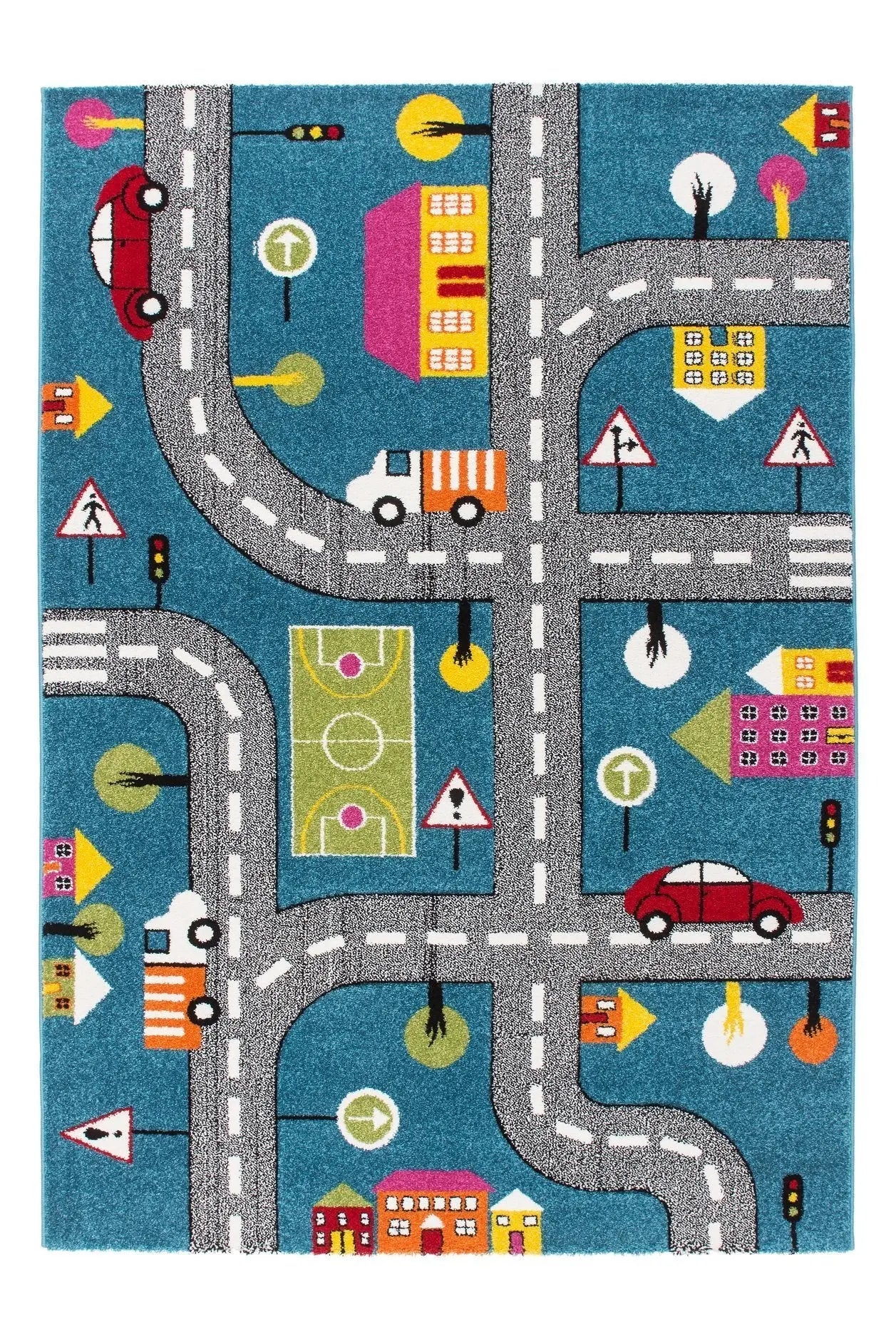 Moda Kids Play Carpet Cars Design -
