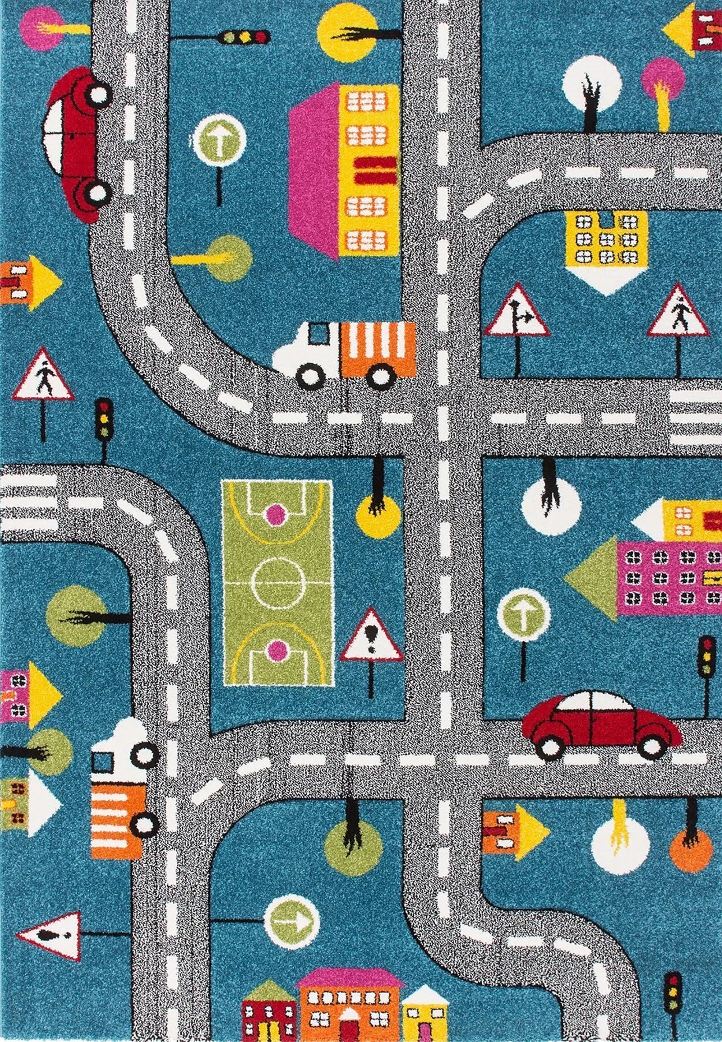 moda kids play carpet cars design 5x7, 5x8 ft Contemporary, Living Room Carpet, Bedroom, Home Office